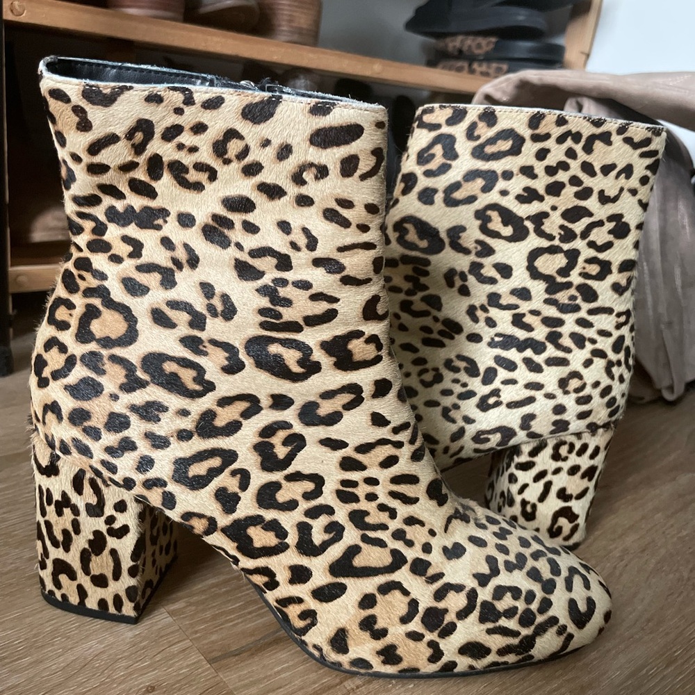 Halogen Real Fur Leopard Boots
Size 8